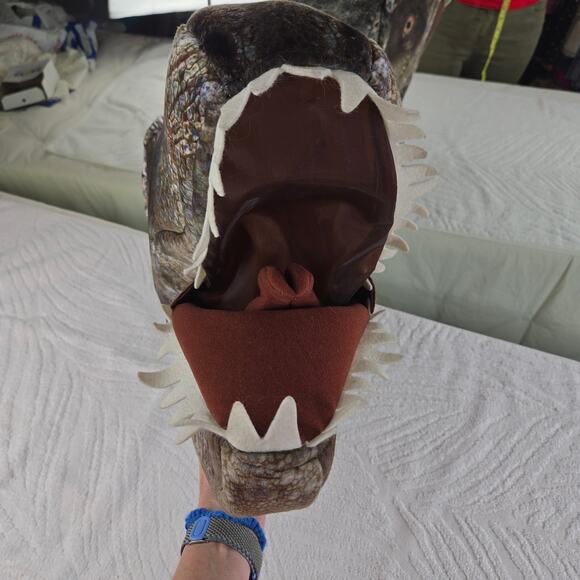 Jurassic World EUC Dinosaur Oversized Halloween costume T-Rex set mask Unisex - Picture 12 of 17